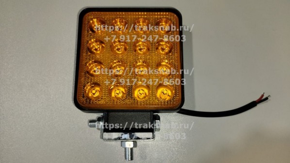 Фара LED FenixPro 48W Квадрат (16*3W Epistar) Желтый свет 12-24М Flood — 1